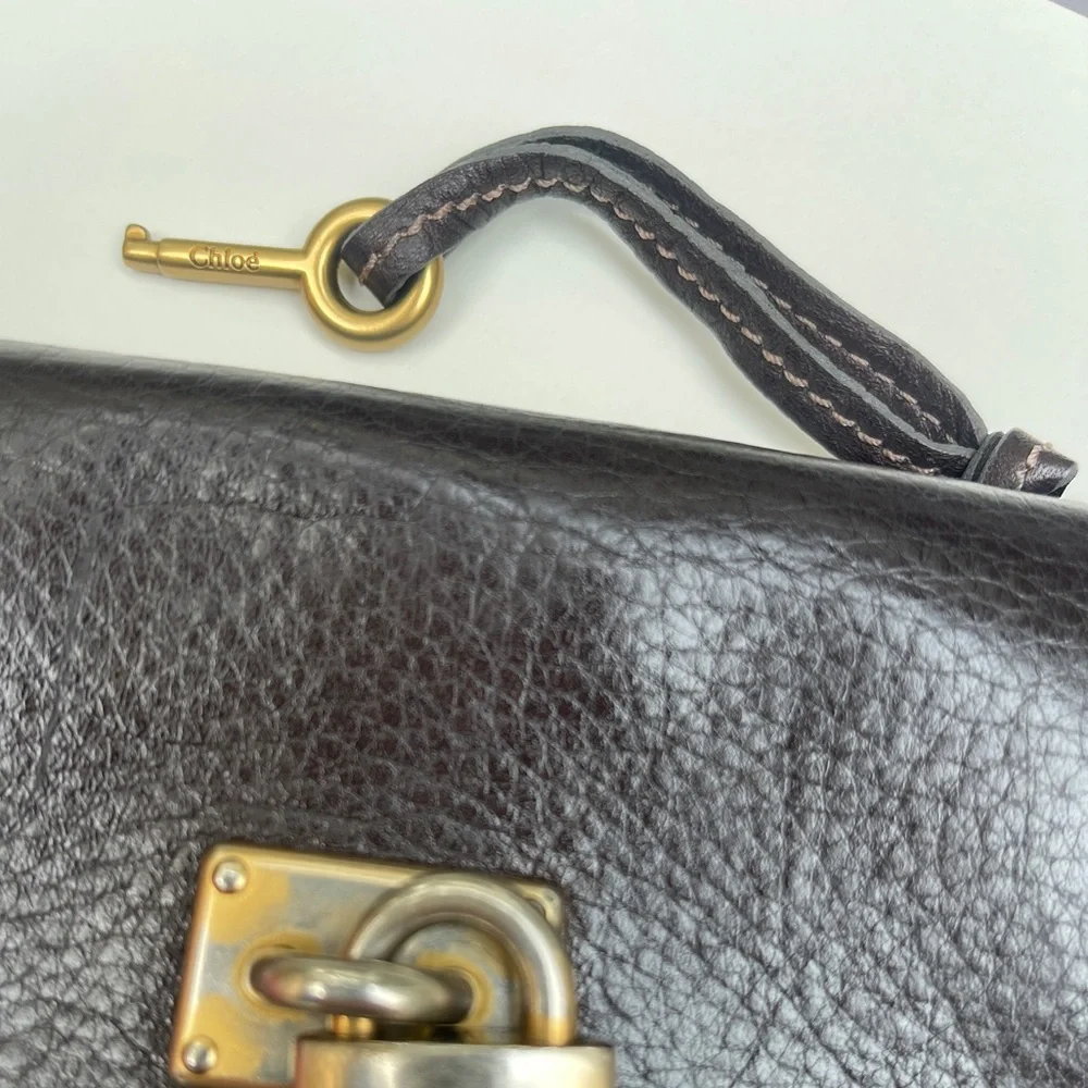 Chloe wallet Paddington lock Leather brown - Picture 6 of 16